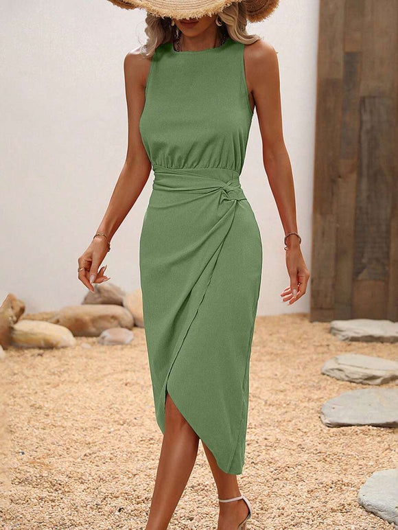 Olive green wrap clearance dress