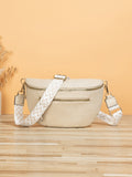 Woven Strap Chest Bag With Wide Shoulder Strap