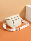 Woven Strap Chest Bag With Wide Shoulder Strap