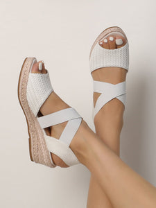 Espadrille Ankle Strap Wedge Sandals