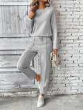 Plain Casual Two-Piece Set