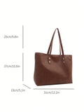 Solid Color Tote Bag With High Texture