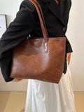 Solid Color Tote Bag With High Texture