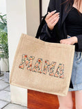 Casual Linen Tote Bag with Print 5