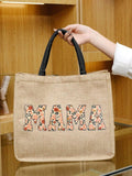 Casual Linen Tote Bag with Print 5