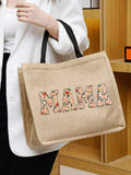 Casual Linen Tote Bag with Print 5