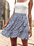 Ditsy Floral Ruffle Hem Skirt