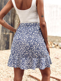 Ditsy Floral Ruffle Hem Skirt