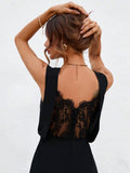 Lace Backless Wide Leg Jumpsuit