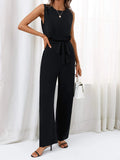 Lace Backless Wide Leg Jumpsuit