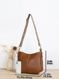 Brown Strap Crossbody Vegan Leather Bag