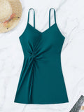 Twist Front One Piece Swimsuit