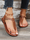 Solid Outdoor Flat Thong Sandals