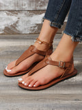 Solid Outdoor Flat Thong Sandals