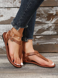 Solid Outdoor Flat Thong Sandals