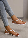 White Comfortable & Soft Flat Sandals