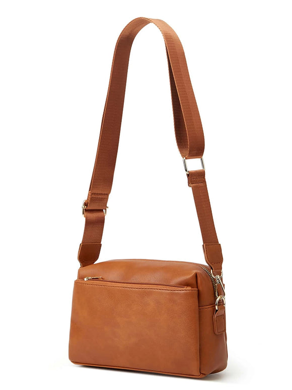 Brown Leather Wallet Shoulder Bag