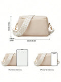 Cream Leather Wallet Shoulder Bag