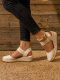 Espadrille Wedge Sandals With Rope Sole