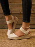 Espadrille Wedge Sandals With Rope Sole