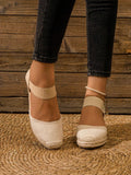 Espadrille Wedge Sandals With Rope Sole