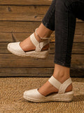 Espadrille Wedge Sandals With Rope Sole