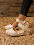 Espadrille Wedge Sandals With Rope Sole