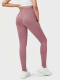 Wide Waistband Solid Leggings