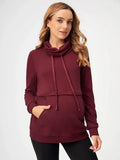 Nursing Drawstring Detail Pocket Front Sweatshirt