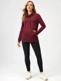 Nursing Drawstring Detail Pocket Front Sweatshirt