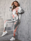 Tie Dye Drawstring Hoodie & Leggings