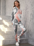 Tie Dye Drawstring Hoodie & Leggings