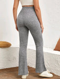 Maternity Marled Knit Flare Leg Pants