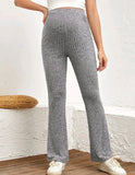 Maternity Marled Knit Flare Leg Pants